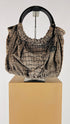 Borsa hobo in suede animalier