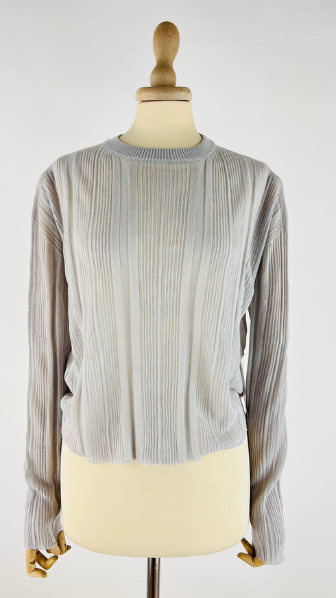Maglia in costina girocollo
