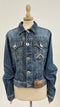 Giacca denim impunturata