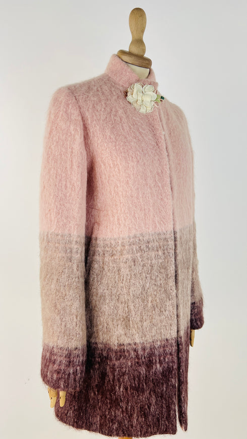 Cappotto dégradé con rosa