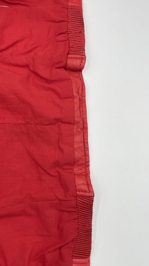 Chiodo in pelle rosso