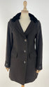 Cappotto cashmere collo applicato