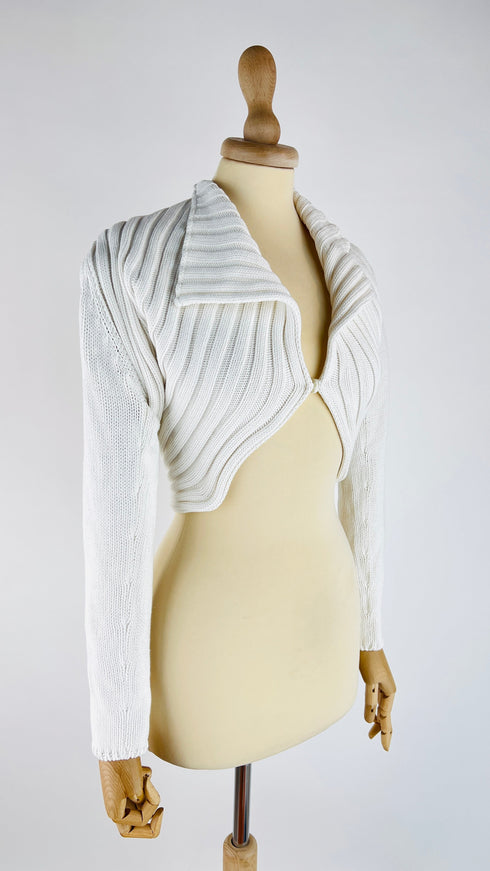 Cardigan in cotone bianco