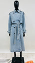Trench denim con cartellino