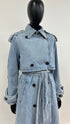Trench denim con cartellino
