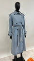 Trench denim con cartellino