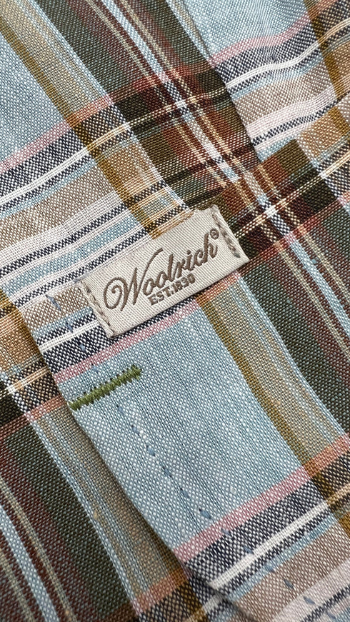 Blazer tartan in lino