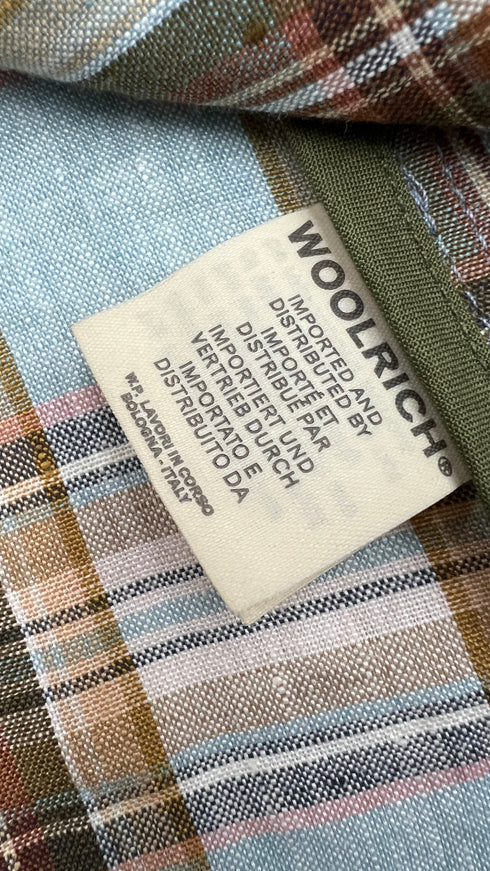 Blazer tartan in lino