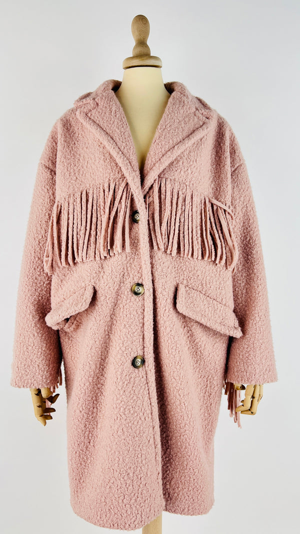Cappotto frange cartellino