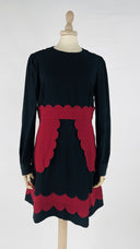 Abito corto inserti bordeaux REd valentino