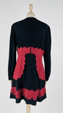 Abito corto inserti bordeaux REd valentino