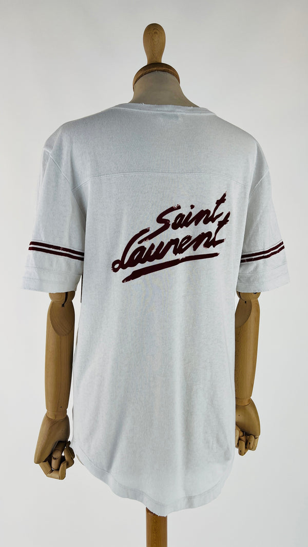 T-shirt baseball stampa velluto