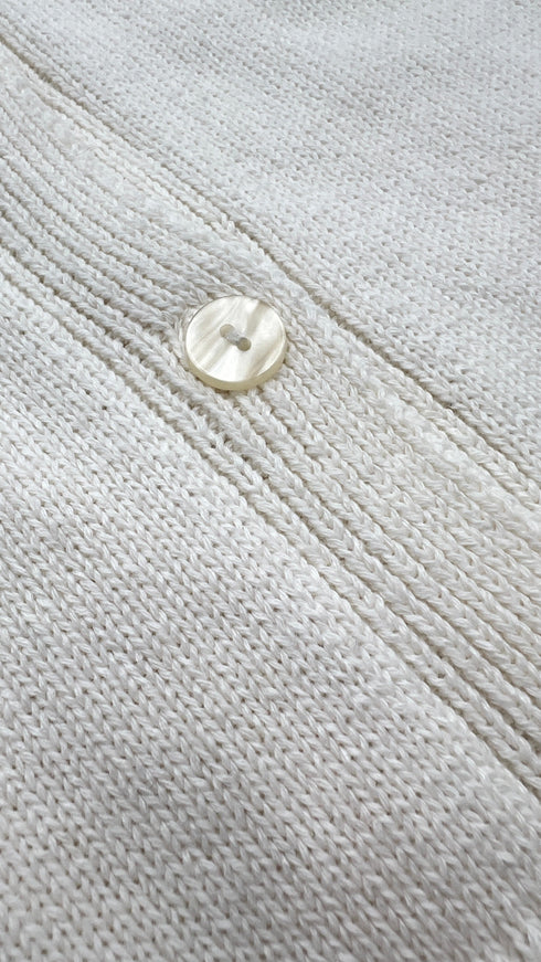 Cardigan girocollo bianco