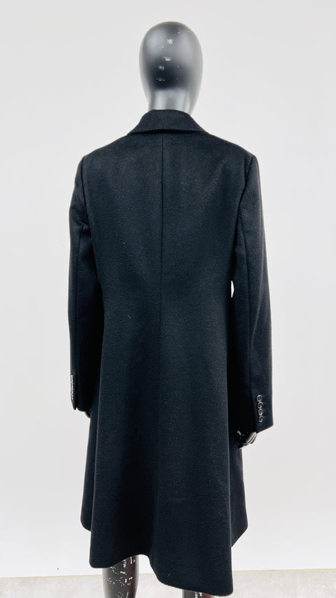 Cappotto nero doppiopetto
