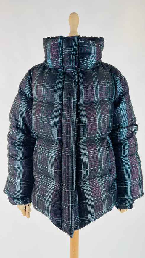 Piumino tartan lurex