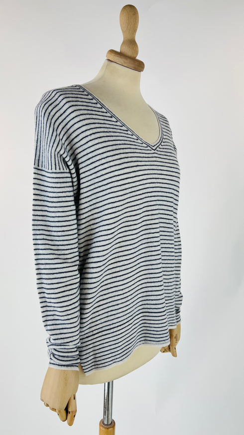 Maglia a righe in cashmere