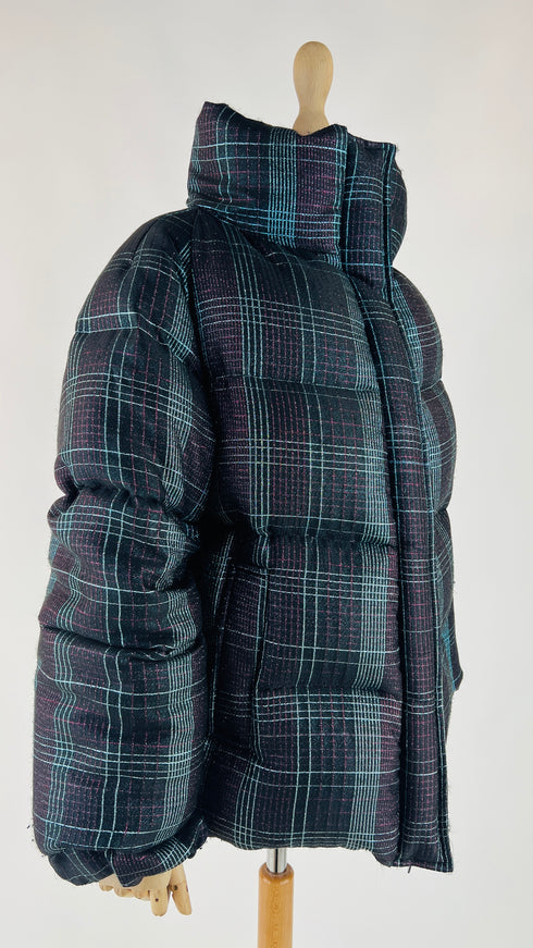 Piumino tartan lurex