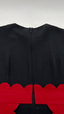 Abito corto inserti bordeaux REd valentino