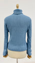 Maglione collo alto coste
