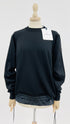 Maglione inserti tessuto
