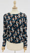 Cardigan girocollo fantasia