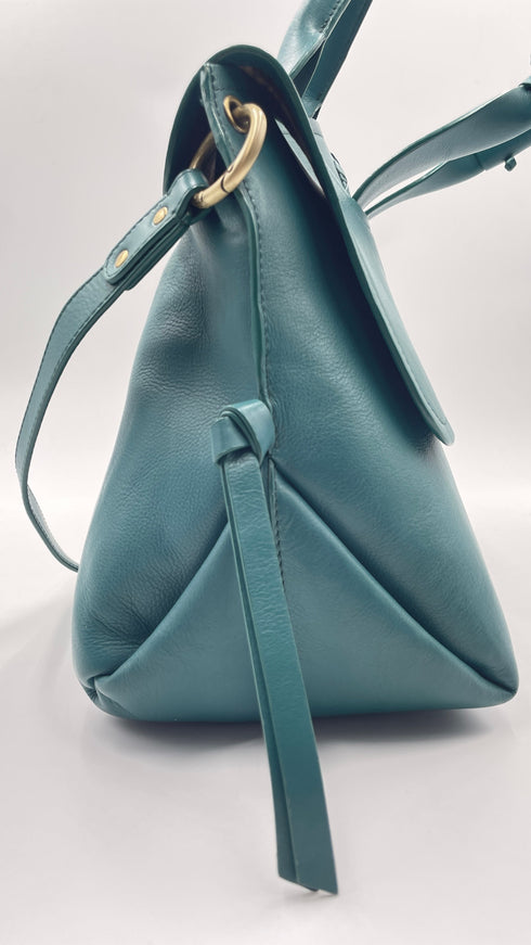 Borsa in pelle verde