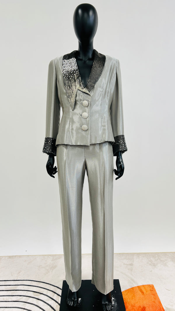 Tailleur argentato vintage