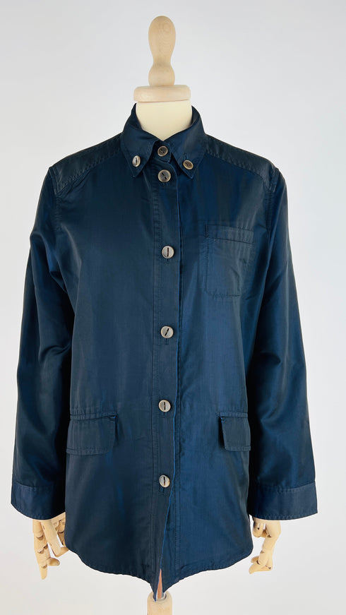 Giacca camicia blu notte