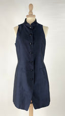 Gilet lungo blu Enrica Massei