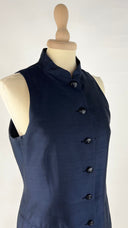 Gilet lungo blu Enrica Massei