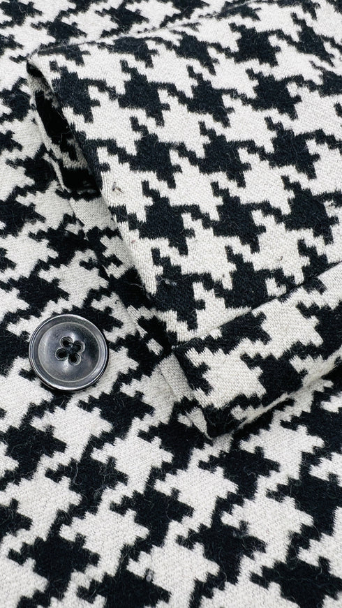 Cappotto doppiopetto bianco nero