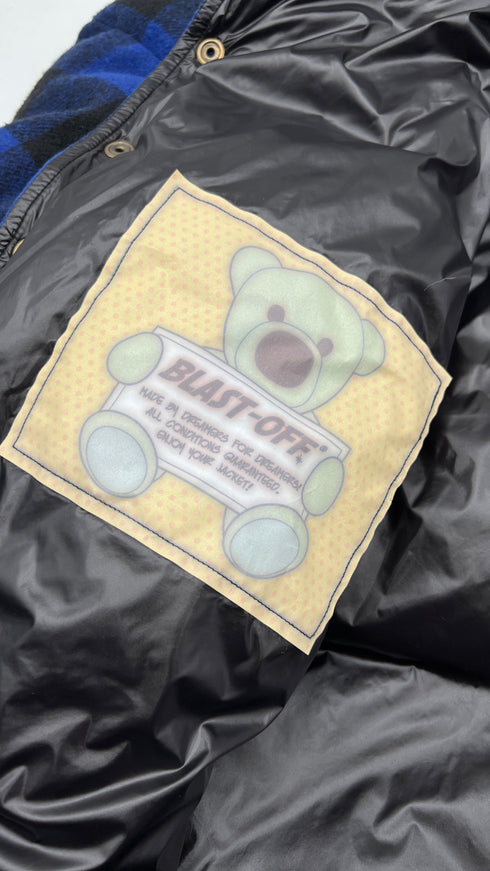 Bomber tartan inserti velluto