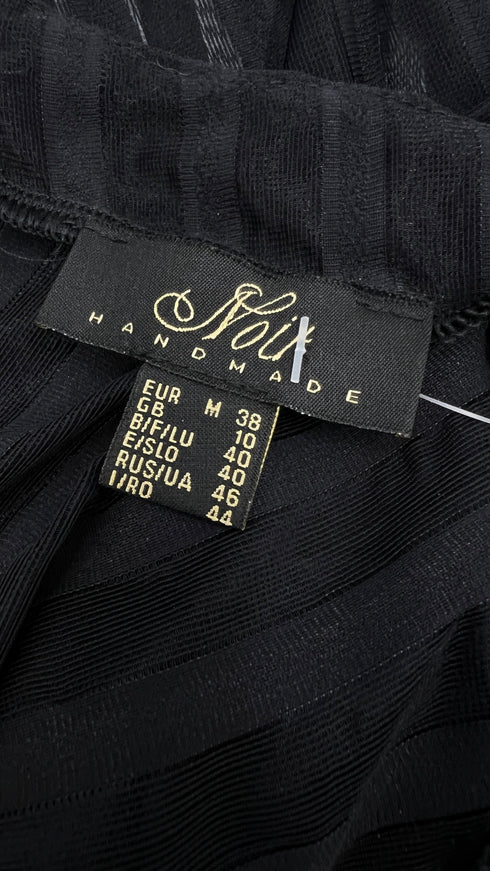 Abito midi sheer a righe