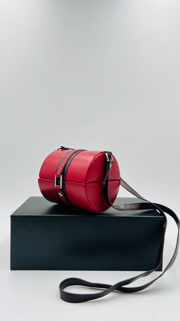 Borsa in pelle rossa