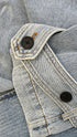 Trench denim con cartellino