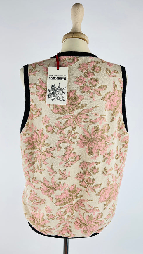 Gilet lurex con cartellino