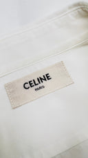 Camicia classica con logo ricamato Celine