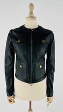 Giacca in pelle fit aderente Pinko