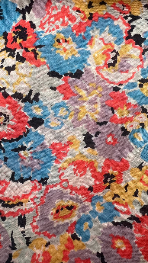 Gonna midi fiori all-over