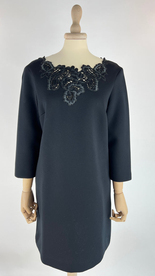 Abito corto in neoprene con cartellino