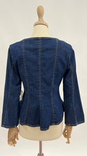 Camicia in denim bottoni floreali Shaft