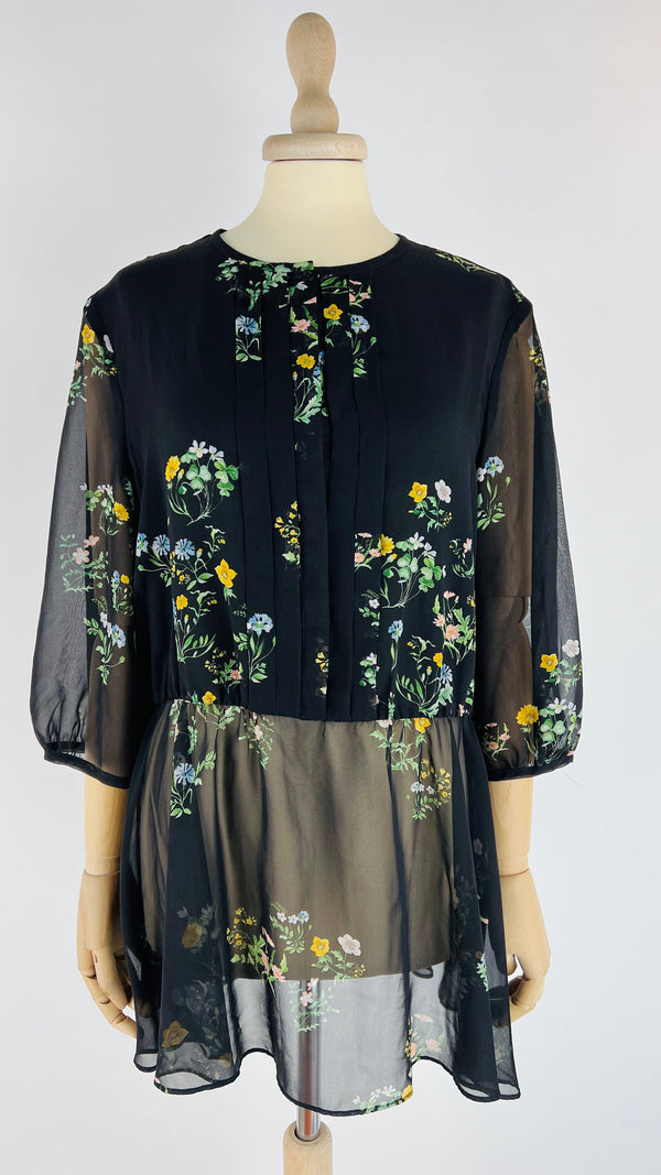 Blusa in seta a fiori