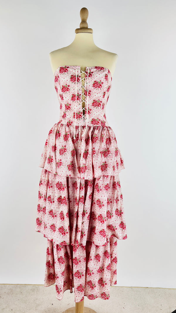 Abito midi fiori vintage