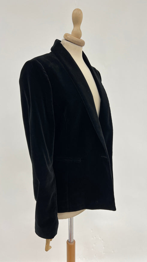 Blazer in velluto nero