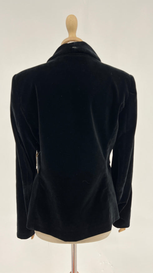 Blazer in velluto nero