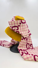 Sciarpa rosa check GG GUCCI
