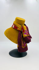 Foulard floreale bordeaux Jean Patou