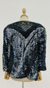 Blusa paillettes fumé