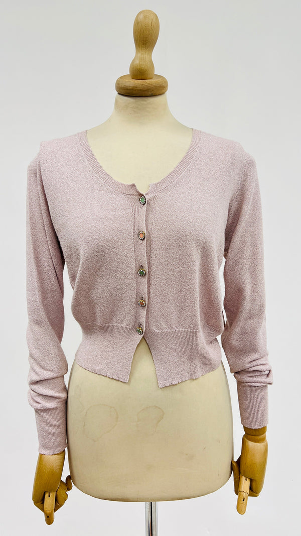 Cardigan corto lurex