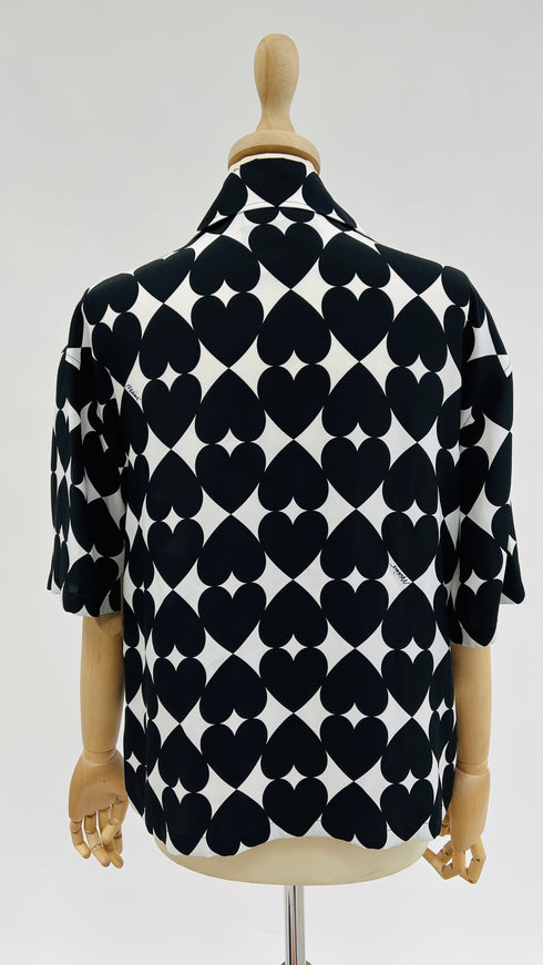 Camicia in seta a cuori